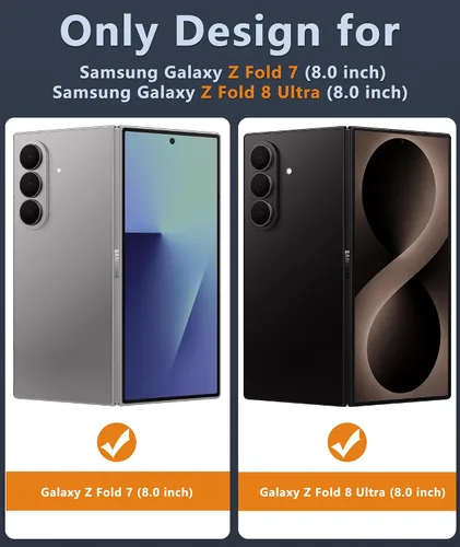 Vista 2 de FNTCASE para Samsung Galaxy Z Fold 7 Estuche Magnético: Funda de Teléfono Celular con Textura Mate Translúcida, Protección contra Caídas de Grado