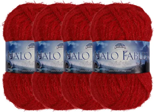 Vista 56 de JubileeYarn Halo Fables Yarn - 100g/Skein Bulky Polyester - North Wind Sun - 2 Skeins