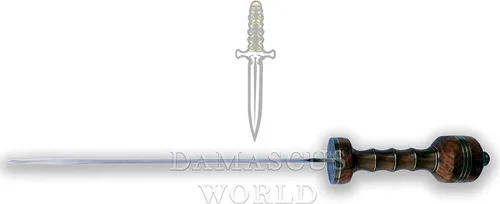 Vista 9 de Espada de Gladius Romana de 26" hecha a mano de acero de Damasco Histórico Imperio Romano Espada de gladiador Mango de palisandro con funda de cuero
