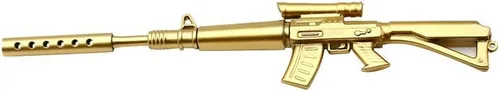 Vista 2 de Bolígrafo de tinta de gel con forma de pistola de francotirador dorado, papelería para estudiantes, suministros escolares y de oficina, 5