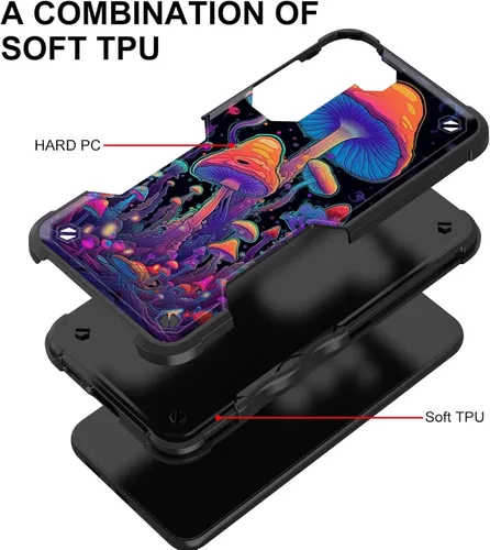 Vista 27 de Funda para Galaxy A14 5G, [Doble Capa][Protección contra Caídas de Grado Militar de 10 Pies] [Antideslizante] Funda Resistente a Prueba de Golpes