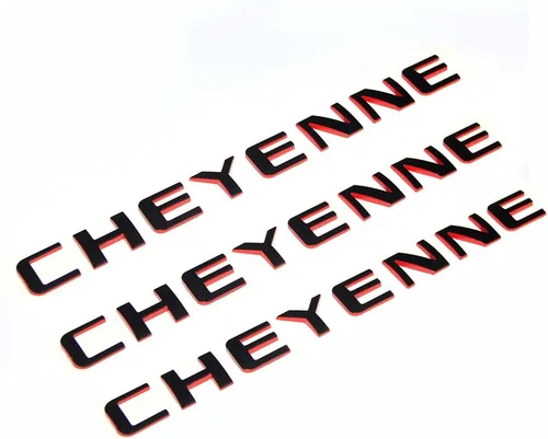Vista 6 de Yoaoo 3 paquetes de emblemas OEM negros para placa Cheyenne Compatible con Silverado 3D brillante Nuevo