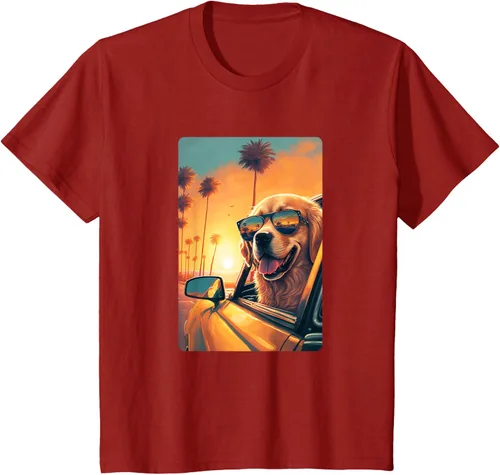 Vista 79 de Golden Retriever - Camiseta divertida de Golden Retriever con lentes, Negro