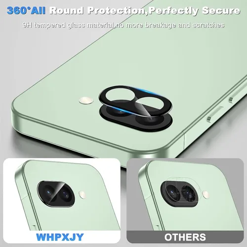 Vista 2 de WHPXJY Protector de lente de cámara Google Pixel 10A, protector de lente de cámara de 2026, 9H+ inastillable, antiarañazos, mantiene la claridad