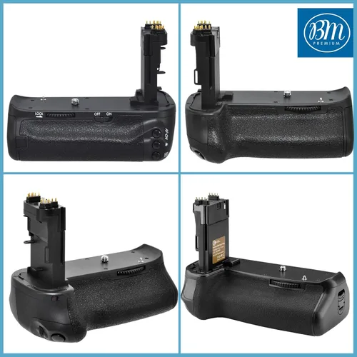 Vista 2 de Kit de agarre de batería para cámara SLR digital Canon EOS 70D, EOS 80D, EOS 90D incluye agarre de batería de repuesto BG-E14 + cantidad de 2