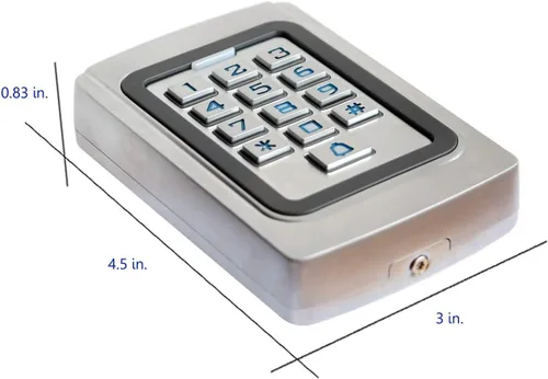 Vista 8 de IP68 impermeable universal 12 V 24 V DC funda de metal digital con cable para puerta de garaje, abridor de puertas y sistemas de control de acceso