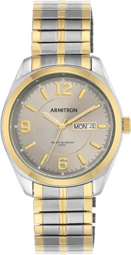 Vista 4 de Armitron Reloj de pulsera para hombre con función de día-fecha, correa de expansión, 20-4591