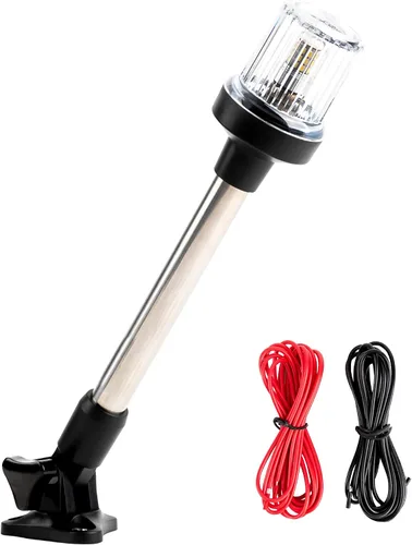 Vista 8 de EVERBEAM Luz de anclaje ajustable de acero inoxidable P600 para barcos de pesca y embarcaciones marítimas - Proporciona visibilidad de 360 grados