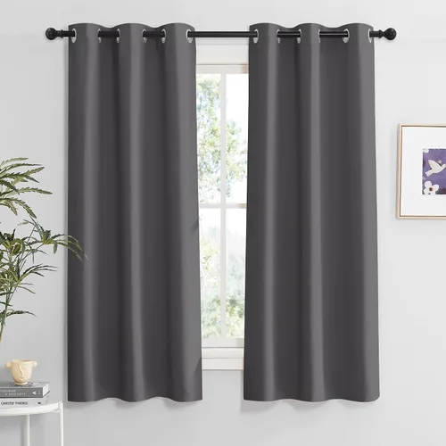 Vista 39 de RYB HOME - Cortinas para armario de 36 pulgadas, cortinas para oscurecer la habitación con ojales resistentes a la oxidación, cortinas de Aqua