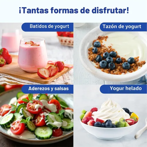 Vista 8 de El mejor fabricante de yogur probiótico con control ajustable de tiempo y temperatura, hace billones de probióticos para una mejor salud intestinal