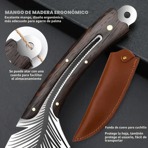Vista 5 de Cuchillos de chef profesionales, cuchillo de deshuesado de plumas