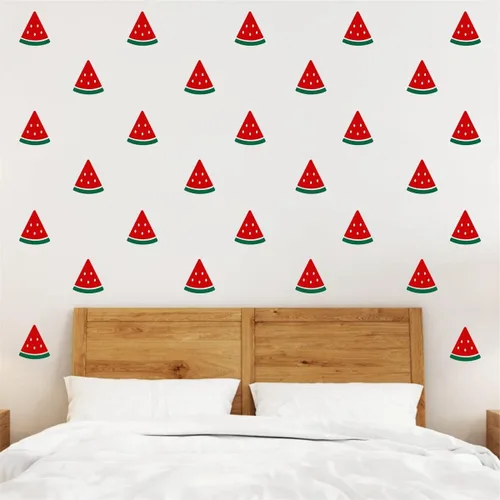 Vista 4 de Fruta de sandía decoración de pared pegatinas para habitación de niños niñas dormitorio pared calcomanías BK025 (rosa)