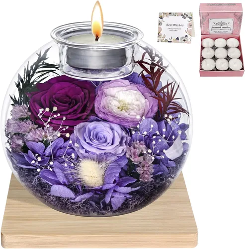 Vista 9 de Set decorativo de aromaterapia con rosas eternas