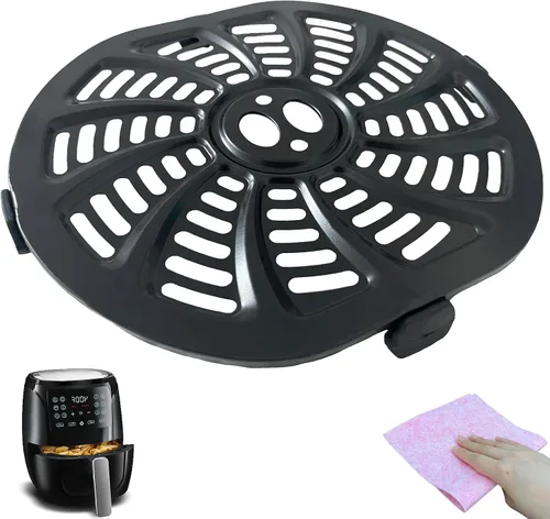 Vista 9 de Sartén para freidora de aire de 4 cuartos para freidora de aire digital Gourmia GAF414, bandeja de placa para freidora de aire mejorada, estante