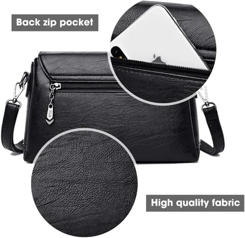 Vista 7 de Alovhad Bolso bandolera de piel para mujer bolso pequeño