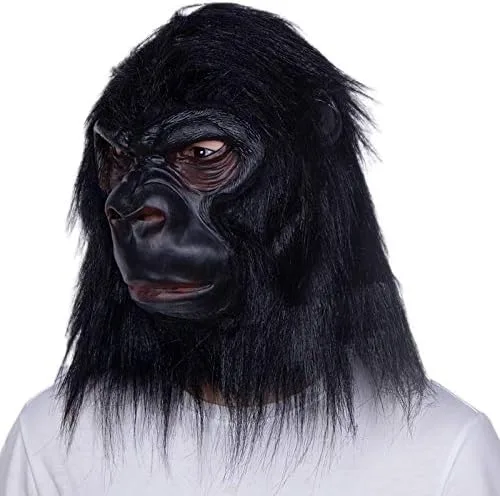 Vista 3 de Acid Tactical Disfraz de mono gorila de Halloween, disfraz de disfraz de mono para adulto