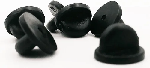 Vista 4 de 100 Goma de PVC. Pin Backs – Mariposa Embrague