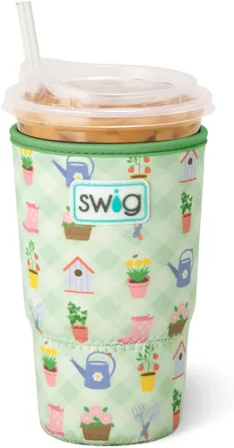 Vista 18 de Swig Life Coolie para taza helada mediana de 22 onzas, funda aislante estándar de 22 onzas con asa, aislamiento de neopreno mantiene las bebidas