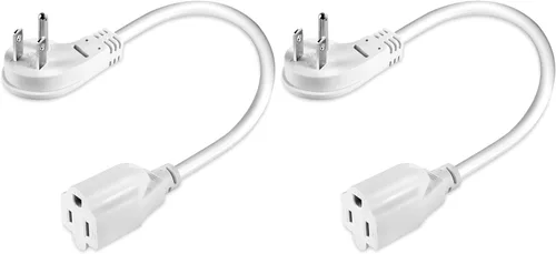 Vista 10 de Cable de extensión corto de 1875W, cable de alimentación de perfil bajo de 15A 16AWG de alta resistencia con enchufe plano de 3 puntas, cable