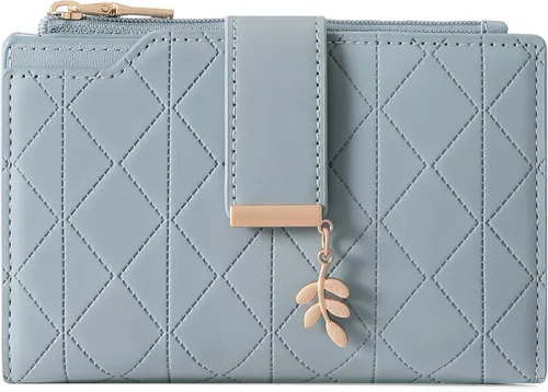 Vista 11 de SENDEFN Billeteras para mujer, billetera triple para mujer, tarjetero para tarjetas de crédito, bolsillo para monedas con ventana de identificación