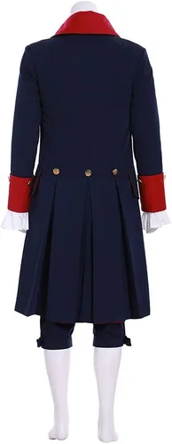 Vista 3 de Colonial Hamilton Colonial Militar Disfraz Musical Hamilton Alexander Hamilton Chaqueta Azul