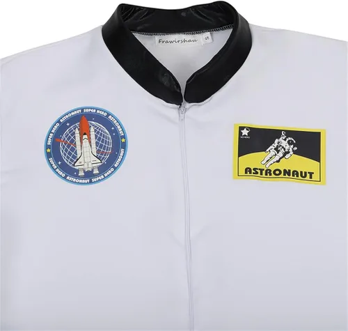 Vista 4 de Disfraz de astronauta para hombre, traje de hombre espacial, traje de piloto, traje de prisionero, disfraz de Halloween para adultos