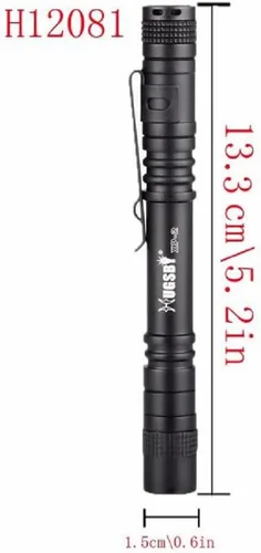 Vista 2 de Mini linterna LED Penlight ZIYUO CREE XPE-R3 con lámpara de brillo de 1200LM
