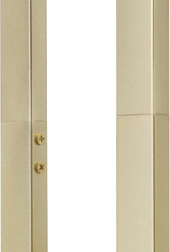 Vista 6 de Globe Electric 12273 D'Alessio Lámpara de pie de 58 pulgadas, pantalla de lino dorado, base de mármol sintético, interruptor giratorio