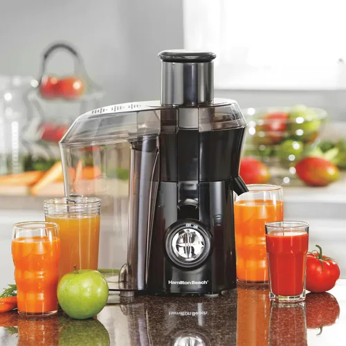 Vista 11 de Hamilton Beach Máquina centrífuga del Juicer con boca grande 3" canal de Negro