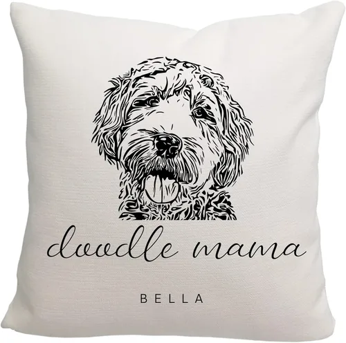 Vista 13 de Pattern Pop - Almohada personalizada con arco y garabatos - Funda de almohada - Almohada decorativa para perro - Funda de almohada cuadrada de 18 x