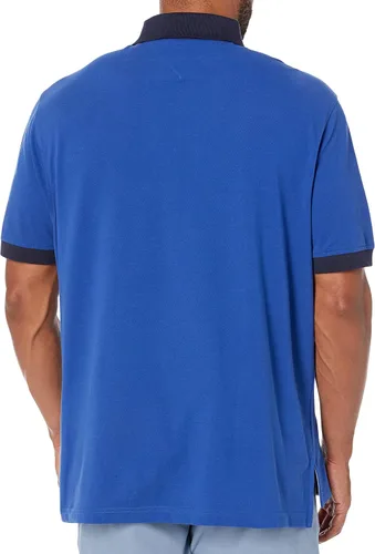 Vista 2 de Tommy Hilfiger Polo de manga corta de algodón con estampado de bandera de piqué para hombre en ajuste personalizado