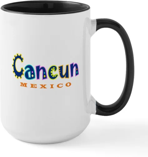 Vista 7 de CafePress Cancun - Taza grande de cerámica para café, 15 oz (15.0 fl oz)