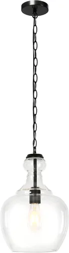 Vista 3 de Henn&Hart Lámpara colgante de 11 pulgadas con cable ajustable de 6 pies Negro