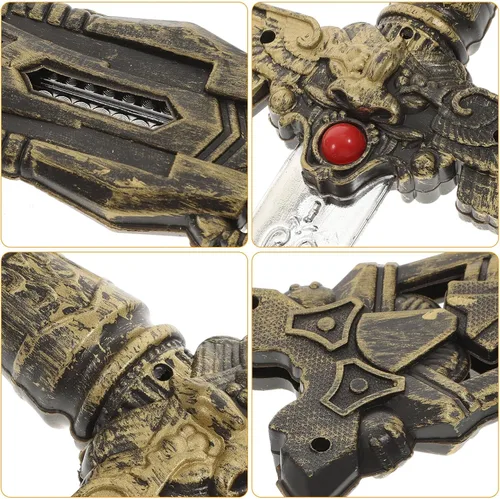 Vista 9 de Ciieeo Espada de plástico para juego de simulación, espada de cosplay para caballero, espada de juguete de plástico para juego de disfraces