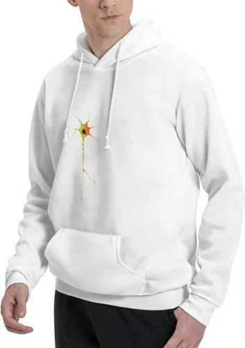 Vista 4 de Mens Athletic Hoodie Neuron-Biology-Science Gym Long Sleeve Hooded Sweatshirt Pullover With Pocket