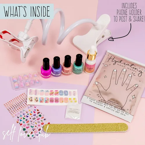 Vista 2 de STMT Self-Love Club D.I.Y. Nail Art Studio por Horizon Group USA, más de 10 elementos esenciales para manicura en casa, incluyendo esmaltes de uñas