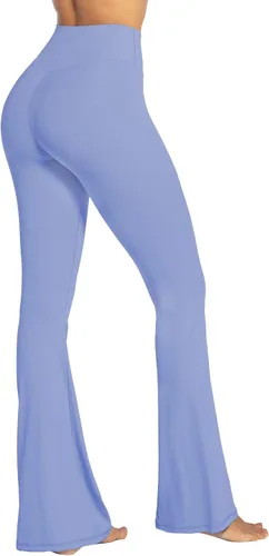 Vista 64 de Sunzel - Leggings acampanados para mujer, con control de abdomen, cintura cruzada y pierna ancha