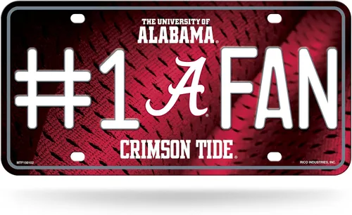 Vista 17 de Rico Industries NCAA - Placa de matrícula metálica unisex para adultos #1