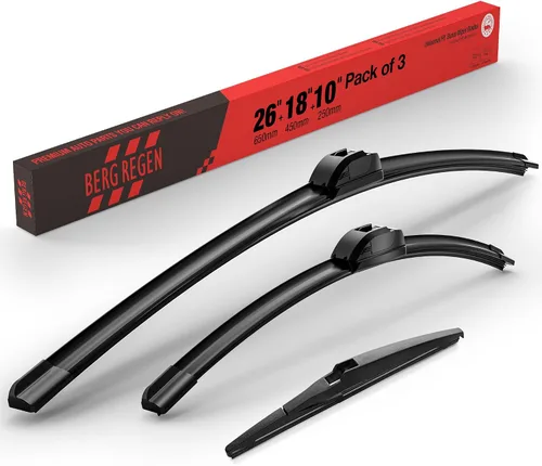 Vista 97 de BERG REGEN Escobillas limpiaparabrisas de 15"+15" con escobilla trasera de 13" - Juego de repuesto automotriz para Jeep Wrangler JK 2008 2009 2010