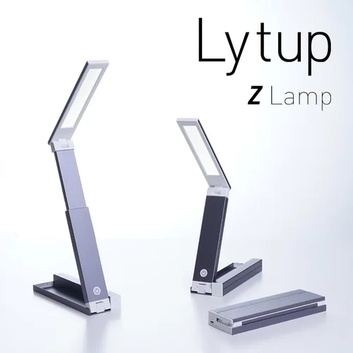 Vista 2 de Lámpara de escritorio LED portátil – ultracompacta, plegable, brillo ajustable, rotación de 180 grados, carga rápida tipo C para el hogar, oficina