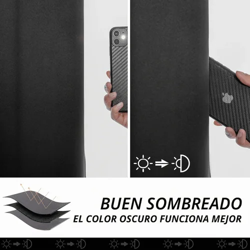 Vista 4 de MYSKY HOME Cortinas opacas negras para dormitorio, cortinas opacas de 84 pulgadas de largo para sala de estar, 2 paneles con aislamiento térmico