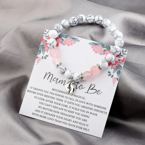 Vista 4 de Regalo de mamá para ser regalo de embarazo, regalo de nueva mamá, pulsera para madre embarazada, regalo para esposa embarazada, regalo para mamá
