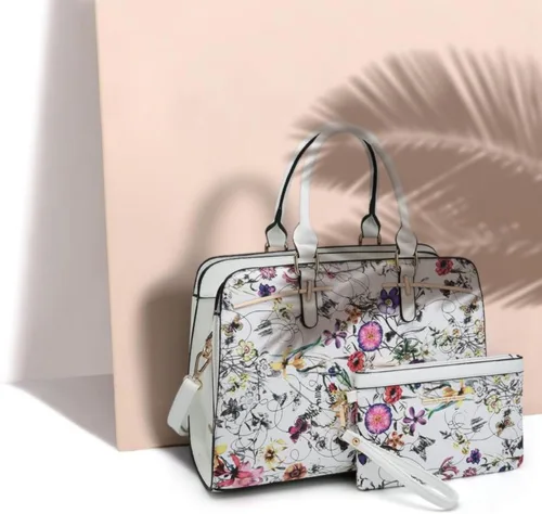 Vista 2 de Dasein - Juego de bolso y monedero para mujer, set de 2 piezas con 3 compartimentos, bolso con asa superior y correa para el hombro