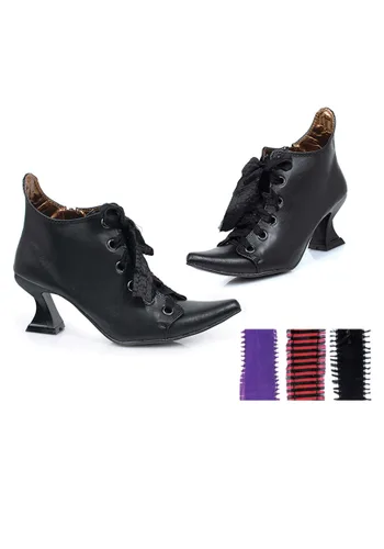 Vista 2 de Zapatos de Bruja con Cordones para Mujer Multicolor