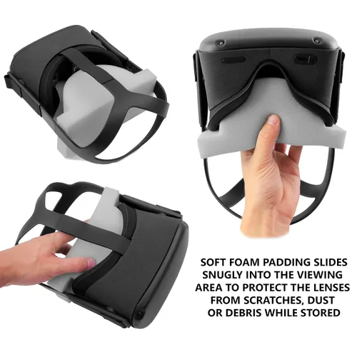 Vista 2 de Casematix Lens Cover Foam Protector Compatible with Oculus Quest VR Headset 128gb 64gb to Avoid Screen Scratches