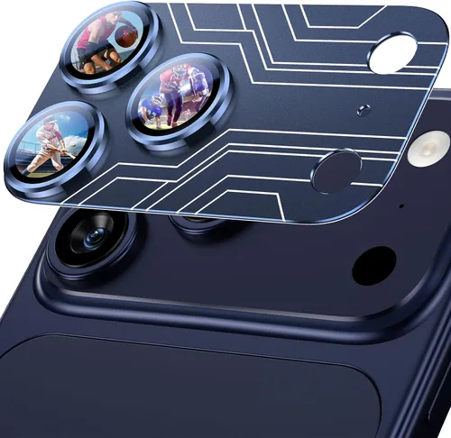 Vista 27 de Uyiton Protector de lente de cámara para iPhone 12 Pro Max, [protección contra caídas] [fuerte adsorción] cubierta de cámara de vidrio templado 9H