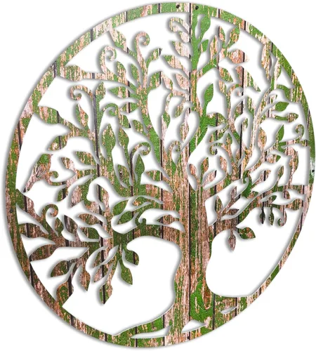 Vista 4 de Venodeco - Arte de pared del árbol de la vida, metal, madera, regalo de casa, decoración de pared, colgante de pared, decoración de pared, árbol