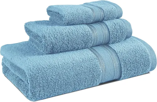 Vista 61 de LANE LINEN Juego de toallas de baño de lujo, 3 piezas, 100% algodón, secado rápido, extra aborbentes, juego de toallas súper suaves, 1 toalla de Gris