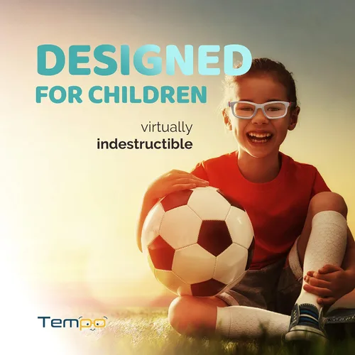 Vista 9 de Tempo: Gafas irrompibles para niños - Gafas de moda flexibles para niños - 3006