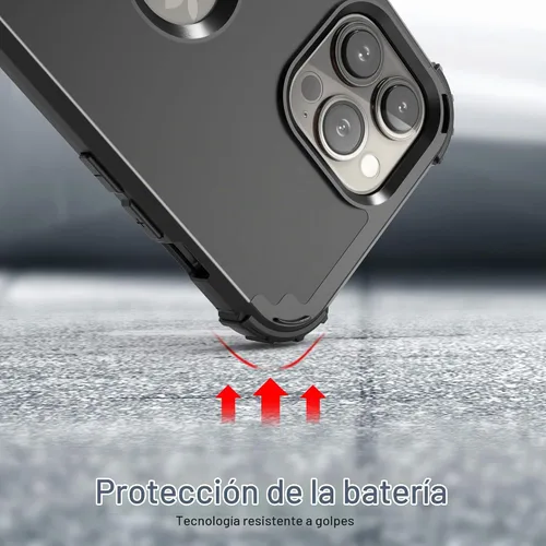 Vista 7 de IDweel - Funda para iPhone 15 Pro Max con protector de pantalla de vidrio templado, 3 en 1, a prueba de golpes, delgada, híbrida, resistente